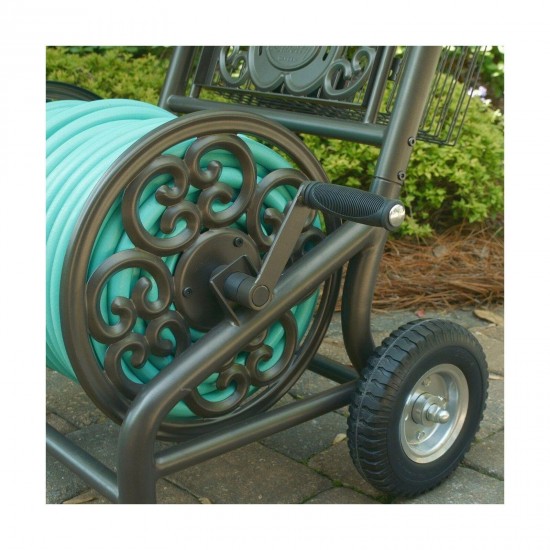 Liberty Garden LBG-301 2-Wheel Decorative Water Hose Reel Storage Cart