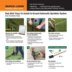 Rain Bird Easy to Install In-ground Irrigation Automatic Sprinkler System Lawn