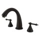 Kingston Brass KS2365TL Roman Two Handle Tub Filler Oil Rubbed Bronze