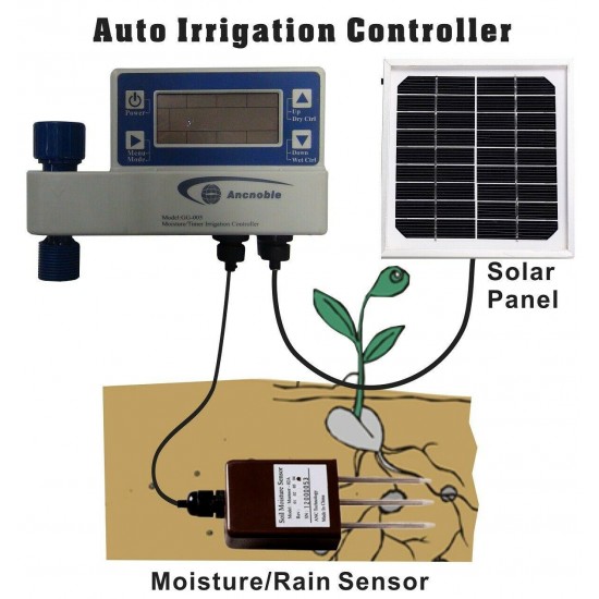 7 Pots Auto Planting System moisture sensor based irrigation solar powered