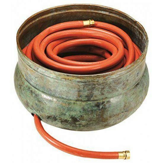 448B Sonoma Hose Pot, Holds Up To 150-Feet of Hose, Brass brass