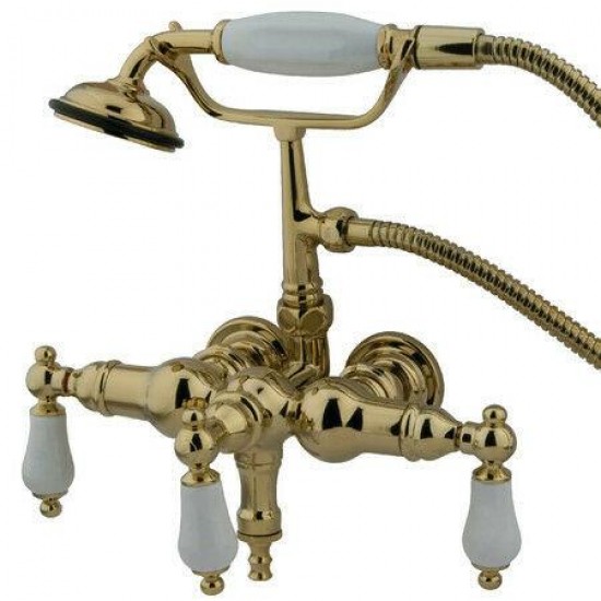 Kingston Brass Wall Mount Clawfoot Tub Filler With Hand Shower CC23T2