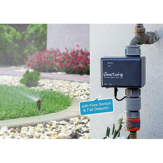 Linktap G2 Wireless Water Timer  Gateway  Flow Meter - Remote Hose Timer For L