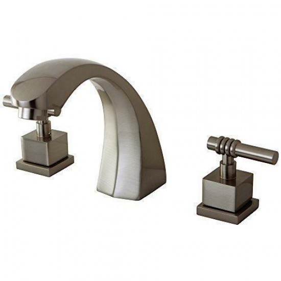 Kingston Brass Fortress Two Handle Roman Tub Filler KS4368QL Satin Nickel