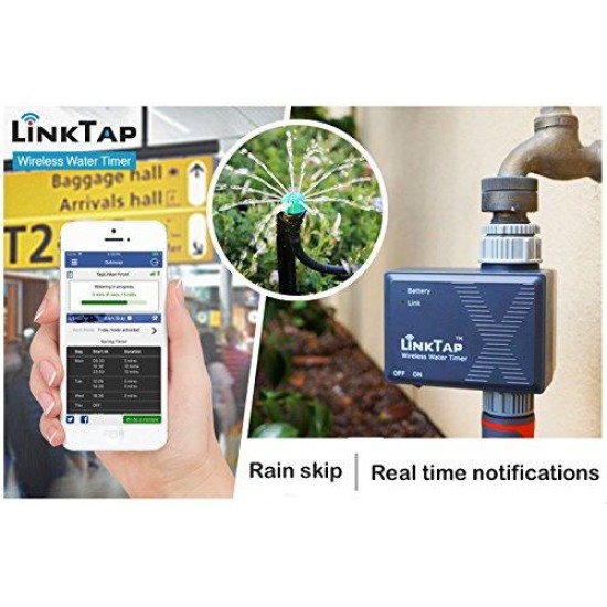 LinkTap GW01-TP01 Wireless Gateway Water Timer - Dark Gray