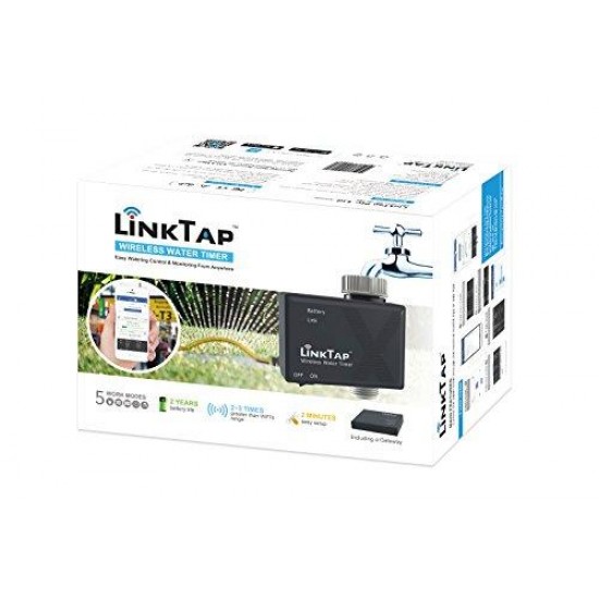 LinkTap GW01-TP01 Wireless Gateway Water Timer - Dark Gray