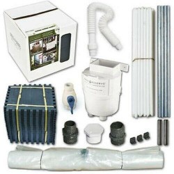 Enginuity 2051202 100 Gallon Rain Barrel With Diverter Kit Gray