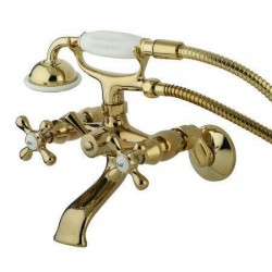 Kingston Brass KS265PB Clawfoot Tub Wall Mount Faucet Polished