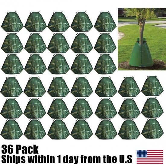 Tree Watering Bag 20 Gallon Green Slow Release Irrigation Young Tree Water 36Pk