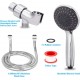 High Pressure Handheld Shower Head-Stainless Hose and Adjustable Mount