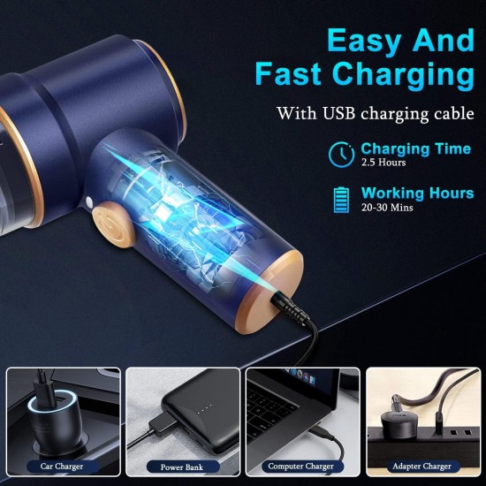 120W High Power Wet and Dry Handheld Car Vacuum Cleaner with LED Light and Multi-Nozzles