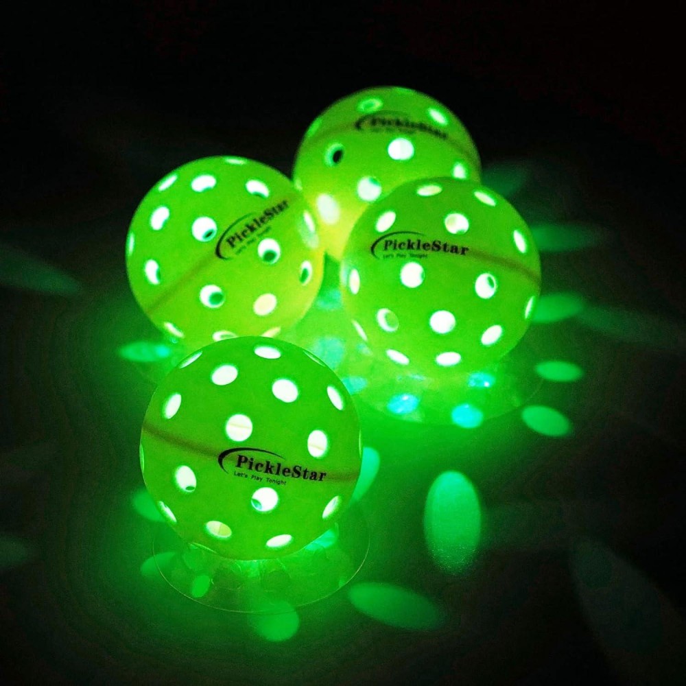 Picklestar Led Light Up Pickleball Balls Glow In The Dark