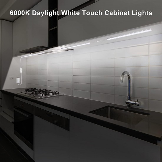 maylit Smart Under Cabinet Lights Plug in, Super Bright Multicolor