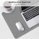 EMINTA Dual Sided Office Desk Pad, New Upgrade Sewing Waterproof PU Leather Large Mouse Mat Desk Blotter Protector