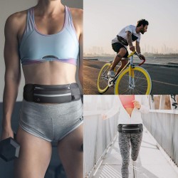 Ultra Light Bounce Free [Waist] Pouch Fitness Belt Sport for Women Men,Adjustable Waistband Bag for All Kinds of Phone