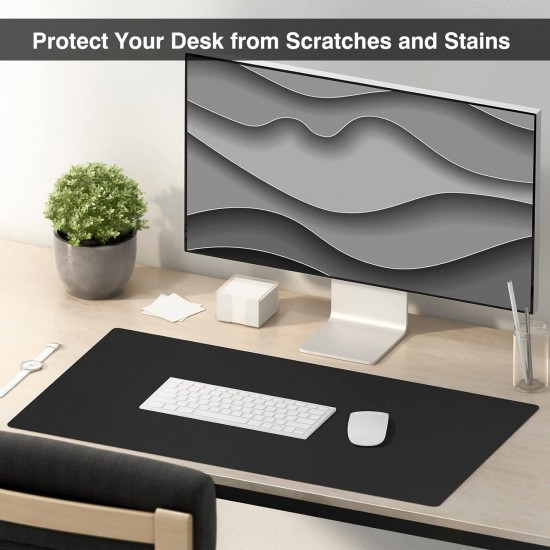 TOWWI Dual Sided Desk Pad, Large Desk Mat, Waterproof Desk Blotter Protector Mouse Pad