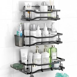 Aitatty Shower Caddy Bathroom Organizer Shelf: Self Adhesive Shower Rack