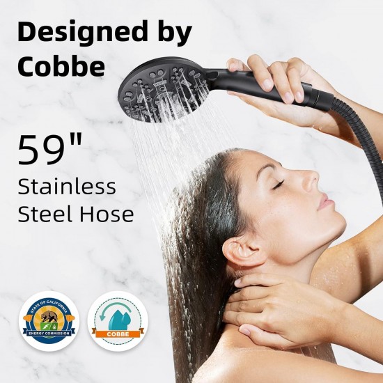 Cobbe Shower Head with handheld - Powerful Detachable Shower Head Set