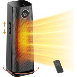 Wind Talk Space Heater for Indoor Use, 1500W Fast Electric Portable Ceramic Heaters with Thermostat