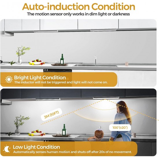 Under Cabinet Lights Motion Sensor Temperatures LED Closet Light
