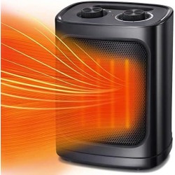 Kismile Small Space Heater for Indoor Use, With Adjustable Thermostat