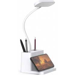 LED Small Desk Lamp,AXX Desk Lamps for Home Office,White Desk Light for Kids