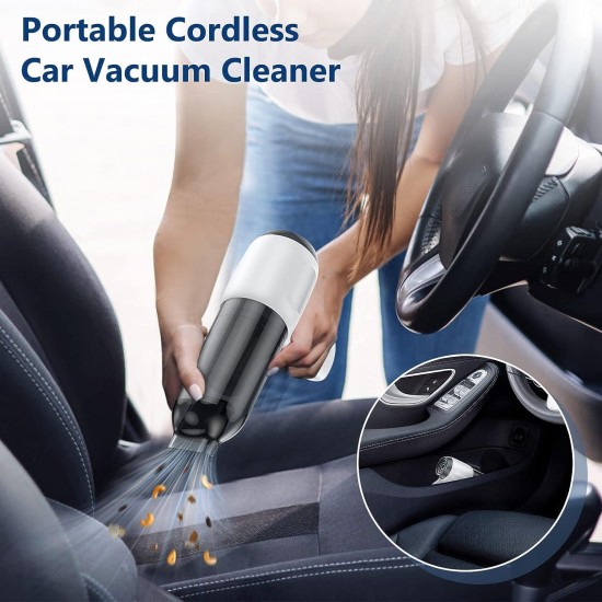 Fanisic Mini Vacuum, Wireless Handheld Car Vacuum Cleaner Rechargeable, 8000PA Strong Suction