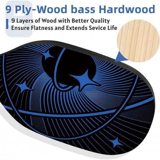 Pickleball Paddles, Pickleball Set with 4 Premium Wood Pickleball Paddles