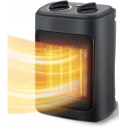 1500W Electric Heaters Indoor Portable with Thermostat, Heating and Fan Modes