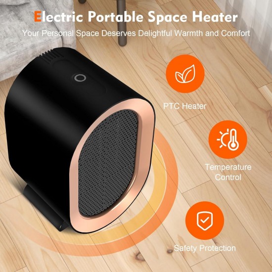 QQT Electric Space Heater,1200W Energy Efficient Space Heaters for Indoor Use