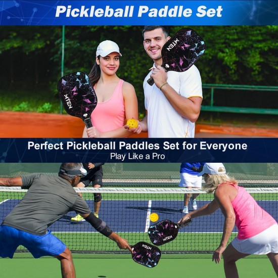 Pickleball Paddles, USAPA Approved Fiberglass Surface Pickleball Set
