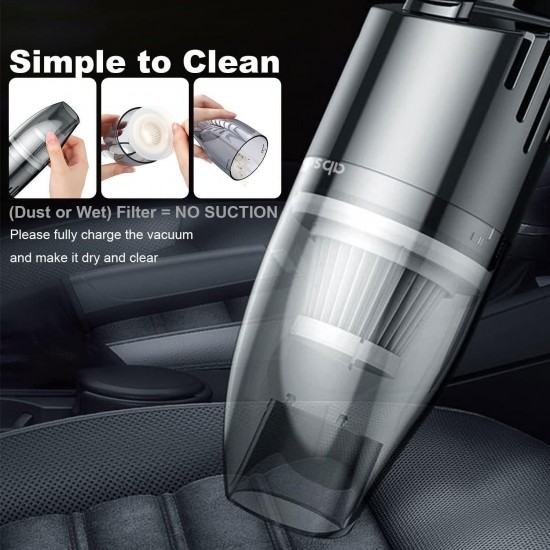 Handheld Vacuum Cleaner Cordless, Mini Portable Car Hand Vacuum Cleaner