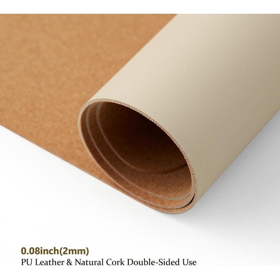 Cork Desk Mat - Dual-Sided Desk Pad for Office and Home