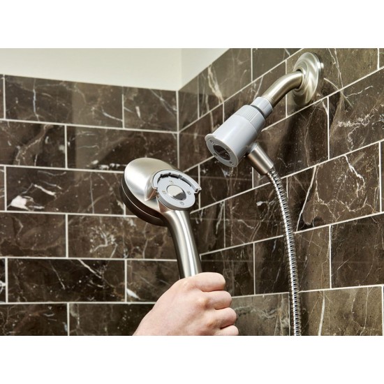 Single Wall Mount Fixed Adjustable Shower Head in Chrome，Handheld