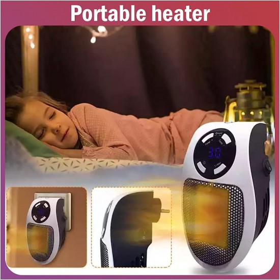 Upgrade Smart Wall Space Heater 500W/800W Portable Electric Small Heater