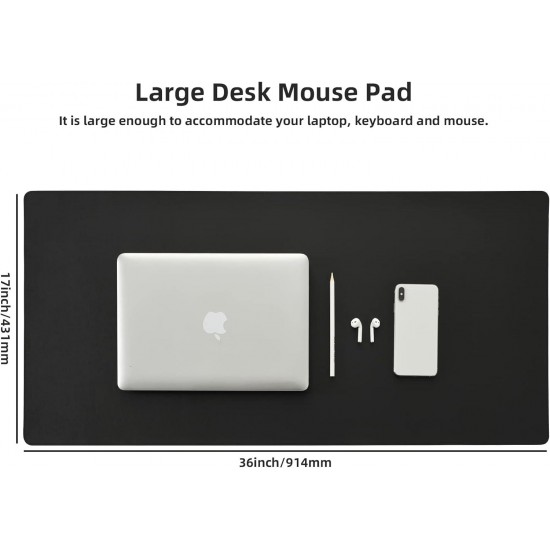 Leather Desk Pad,Computer Mat Desktop Protector for Office Home