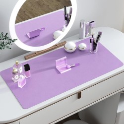 Crenovo Non Slip Suede Desk Mat On Top of Desk, Desk Pad, Mouse Pad, PU Leather Desk Pad Protector