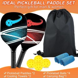 Tearplex Pickleball Paddles, Pickleball Set of 4 Premium Wood Pickleball Paddles
