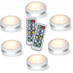 Starxing Puck Lights, Wireless, Battery Operated, with Remote Control