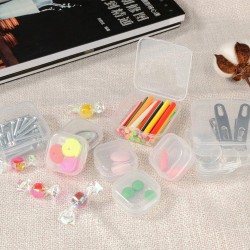 Abgream Plastic Beads Storage Containers - Mini Clear Square Box with Lid