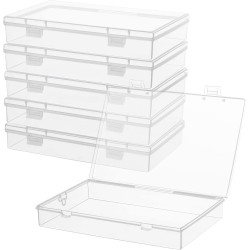 Ganydet Small Plastic Boxes, Rectangular Small Plastic Containers with Lid