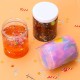 Habbi Plastic Jars Containers for Slime with White Water-Tight Lids