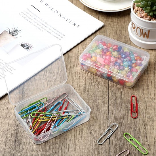 30 Pcs Small Clear Plastic Beads Storage Containers Box with Lids