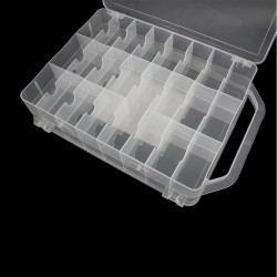 Grids Sewing Organizer, Portable Clear Plastic Organizer Box for Embroidery