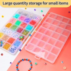 IOOLEEM Plastic Bead Organizer Box - Storage Container - Dividers for Crafts