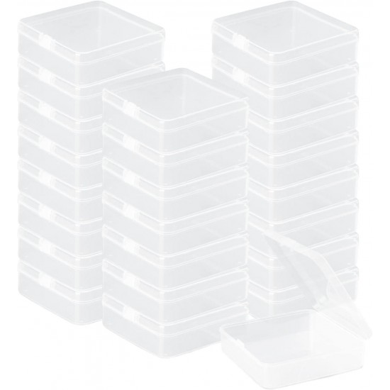 Rocutus 24 Pack Small Clear Plastic Storage Containers with Lids
