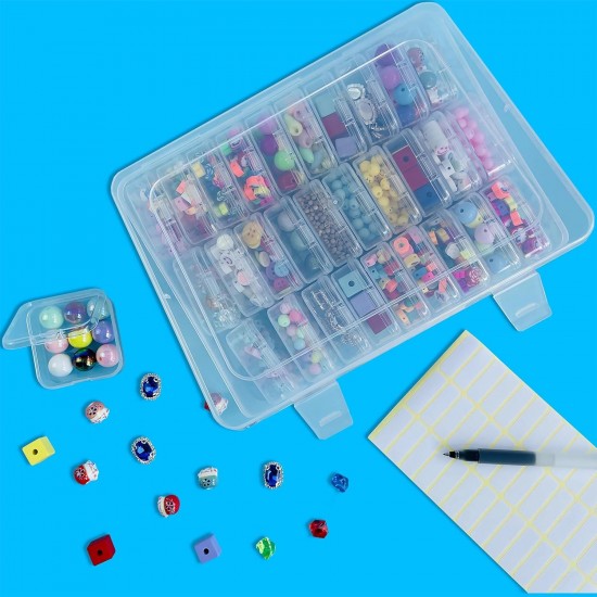 Mini Jewelry & Crafts Storage - Hinged Lid - Label Sticker