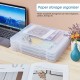 Clear A4 Portable Project Case with Handle for Magazines Stamps Photos