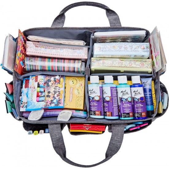 HOMEST Craft Organizer Tote Bag, Storage Art Caddy for Scrapbooking