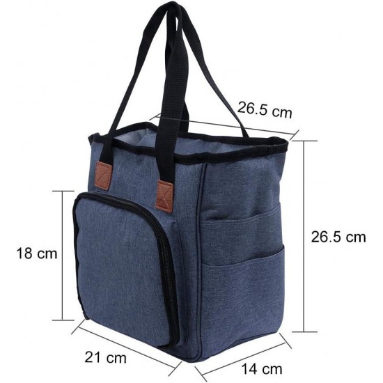 SumDirect Knitting Organizer Tote Bag Portable Storage Bag for Yarns